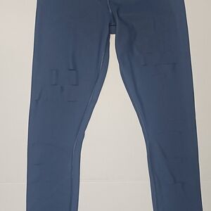 Alo Yoga High Waist Ripped Warrior Leggings Navy Blue, Small